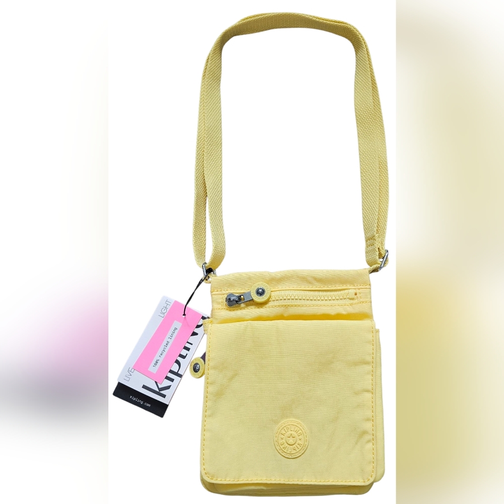 Kipling Yellow Crossbody Bag, 5½" X 7" New With Tags - Picture 1 of 10